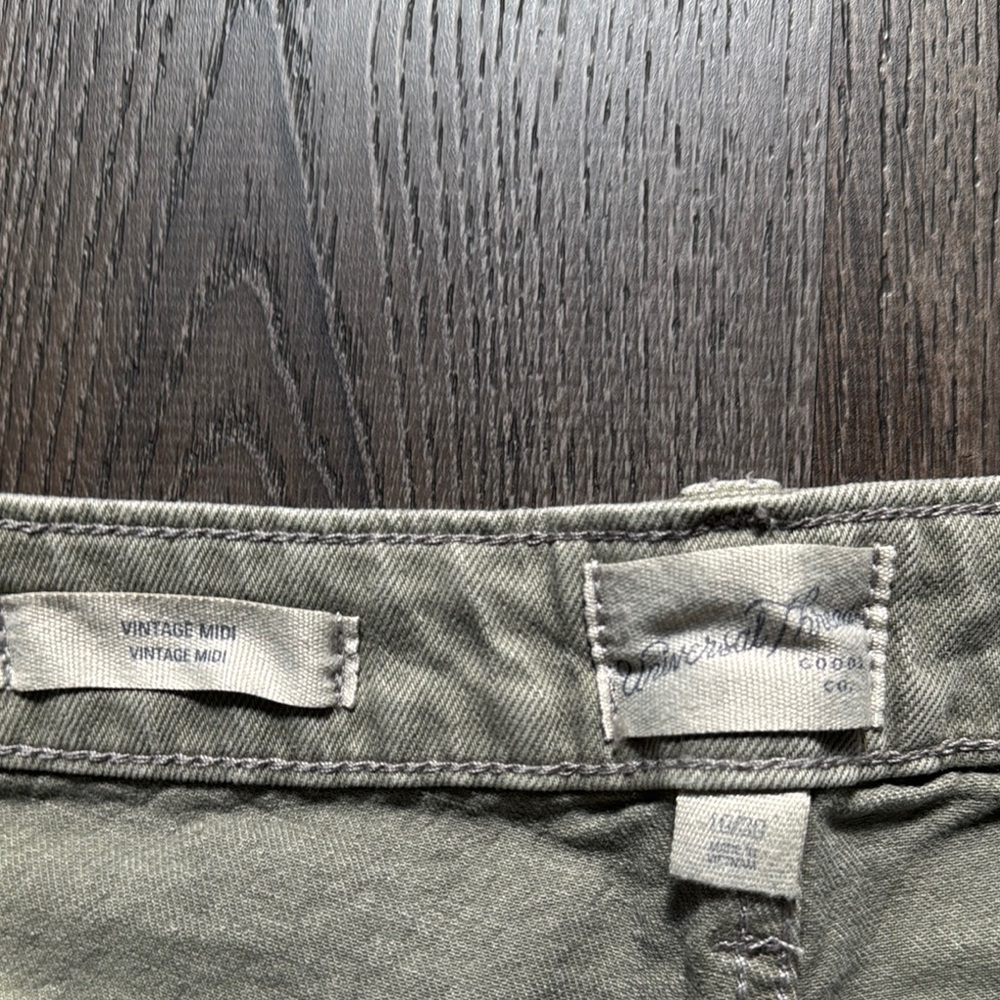 Olive Green Women's Denim Shorts - Picture 3 of 3